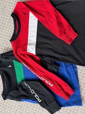 Polo by Ralph Lauren Kids Red, Black & White Colorblock Long-Sleeve Sweatshirt